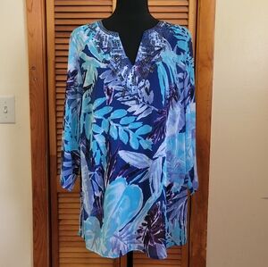 NWT Avenue Boho Floral Blouse Size 14/16